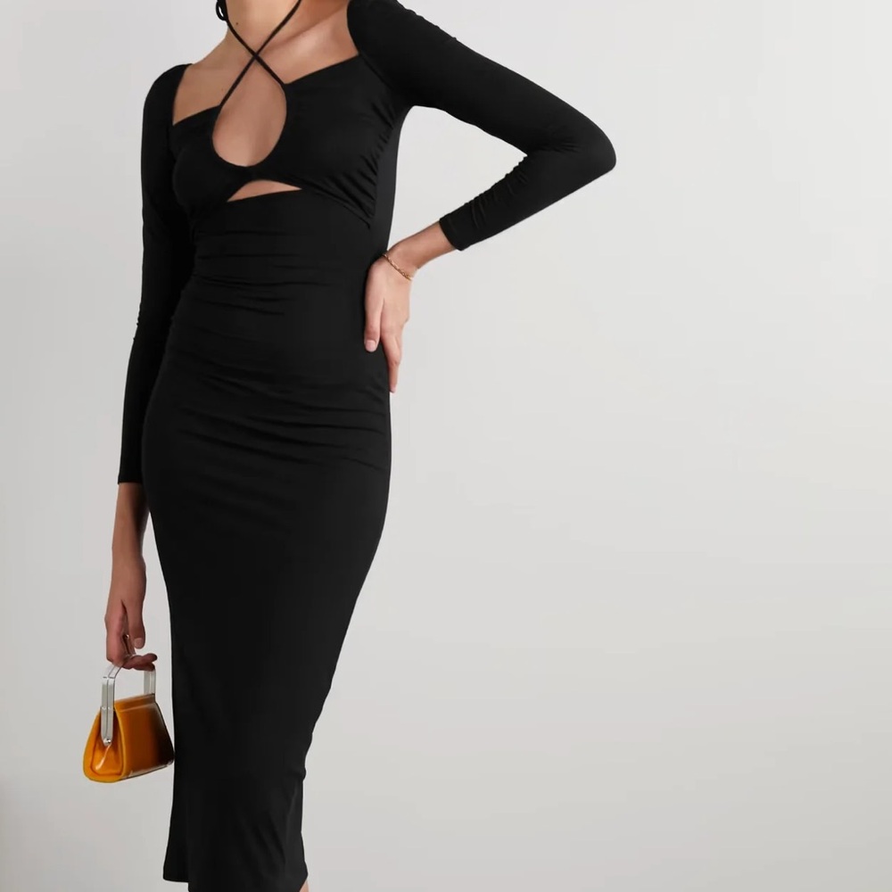 Reformation alexei cutout stretch midi dress XS
